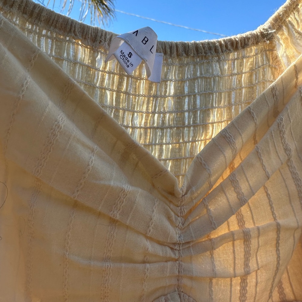 Mabel Puff Sleeve Oatmeal colored dress